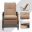 Chaise de patio inclinable avec coussins Jeftha-235455193
