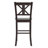 Commercial Grade Solid Wood Modern Farmhouse Cross Back Dining Stool with Footrest-236123759-218871160-218871157