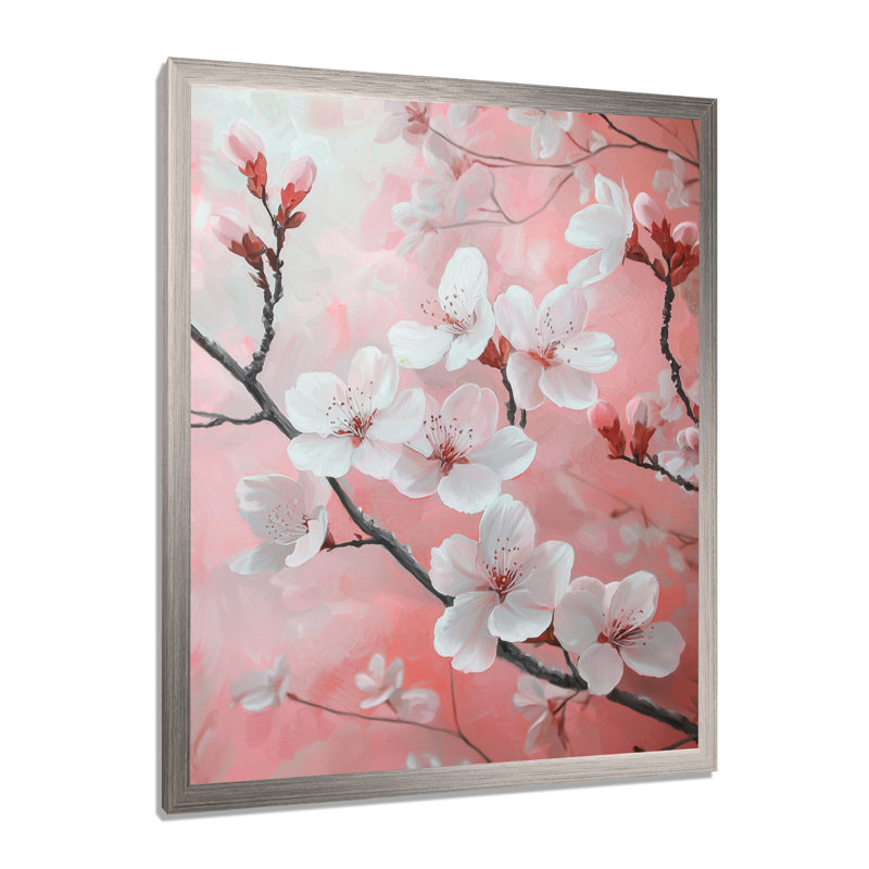 Harrold - Art mural floral, Argent argent, H 20 po x l 12 po, Reproduction encadrée d'une seule photo