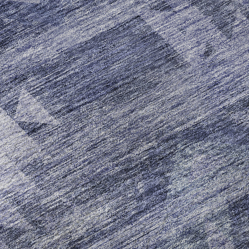 Tapis bleu marine de qualité supérieure lavable à la machine Prisco, Rectangle 5 pi x 7 pi 6 po