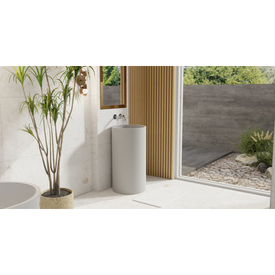 Lavabo de salle de bain autoportant Badeloft SB-03-MGRY