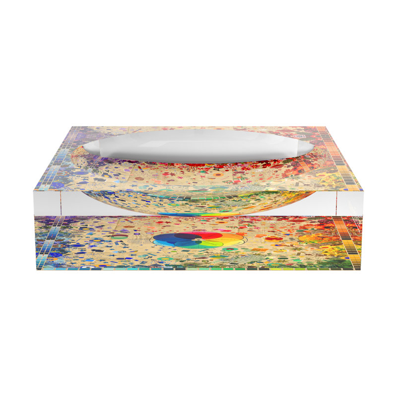 Color Wheel XOXO Acrylic Decorative Tray, 6"W x 6"D x 2"H