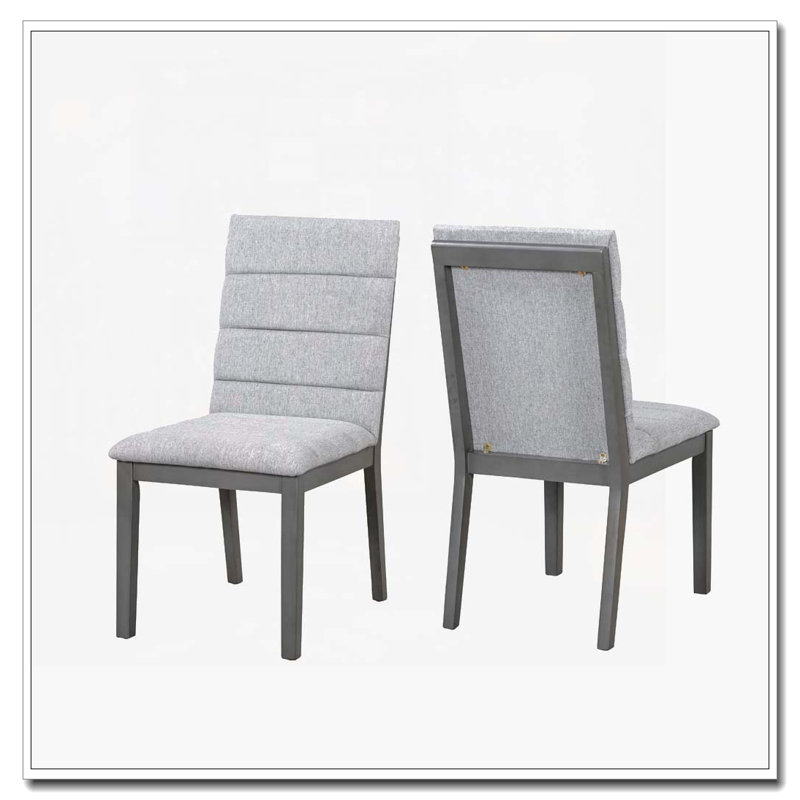 Chaises de salle à manger rembourrées modernes, Gris, Gris