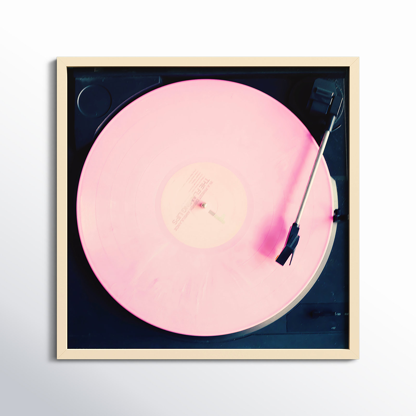 Pink Record by Caroline Mint, Brown, 25.25" H x 25.25" W x 0.88" D