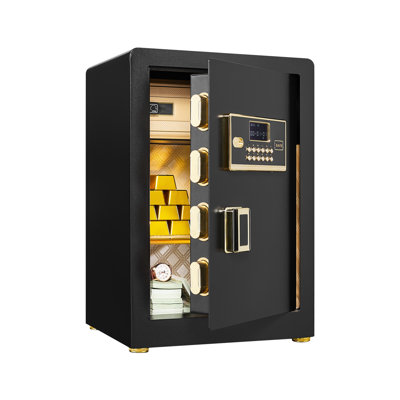 Home Safe With Numeric Keypad, Programmable Code And Mute Mode - Made Of Alloy Steel, Protects A4 Papers, Jewelry, Cash. Scratch Coating, 15.8 In Depth Office Hotel Digital Electronic Spare Key