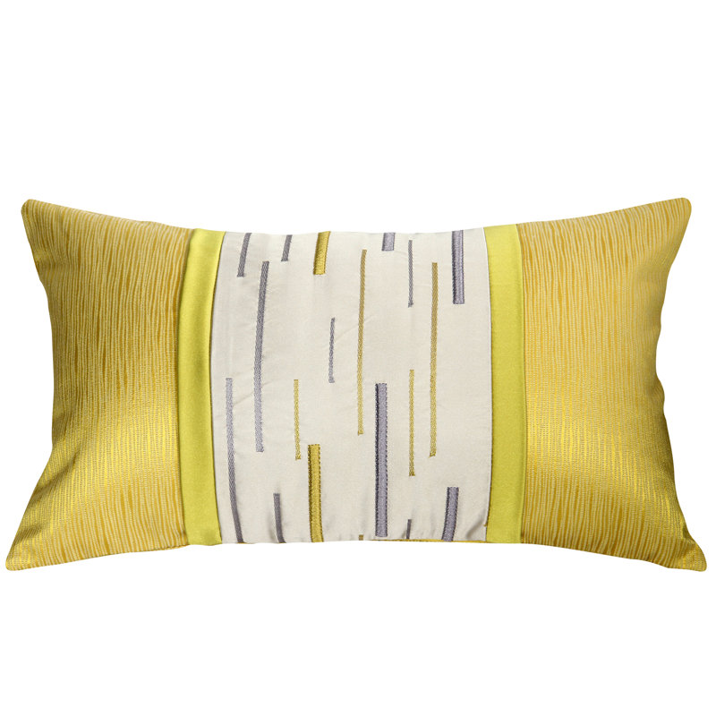  Housse de coussin lombaire brodée Luxury, Doré