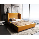 Bali Vegan Leather Wingback Bed