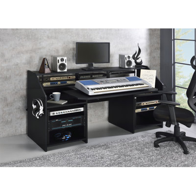 Bureau de musique Annette à finition noire (sans la chaise de bureau)
