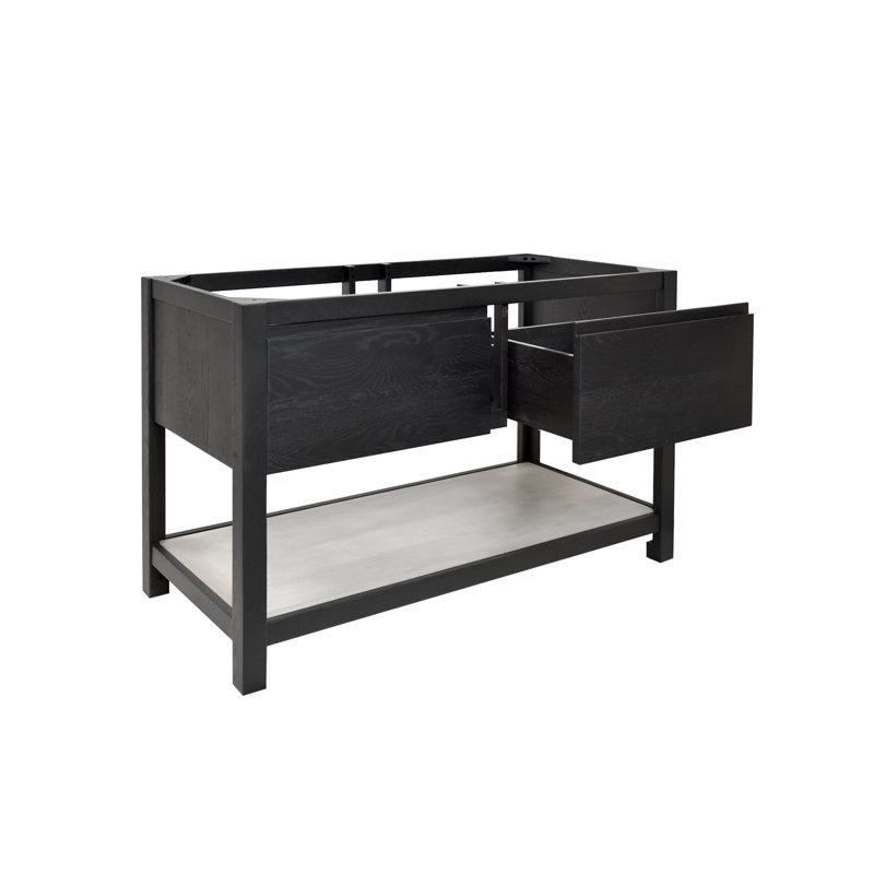 Solace 48" Single Bathroom Vanity Base Only, Midnight Oak/Ash