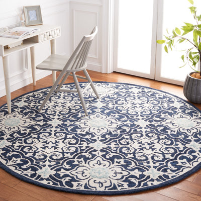 Roslyn Hand Tufted Wool And Cotton Damask Rug