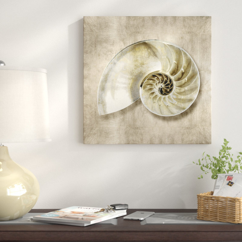 « golden sea life iv », impression sur toile, H 12 po x l 12 po x P 1,5 po