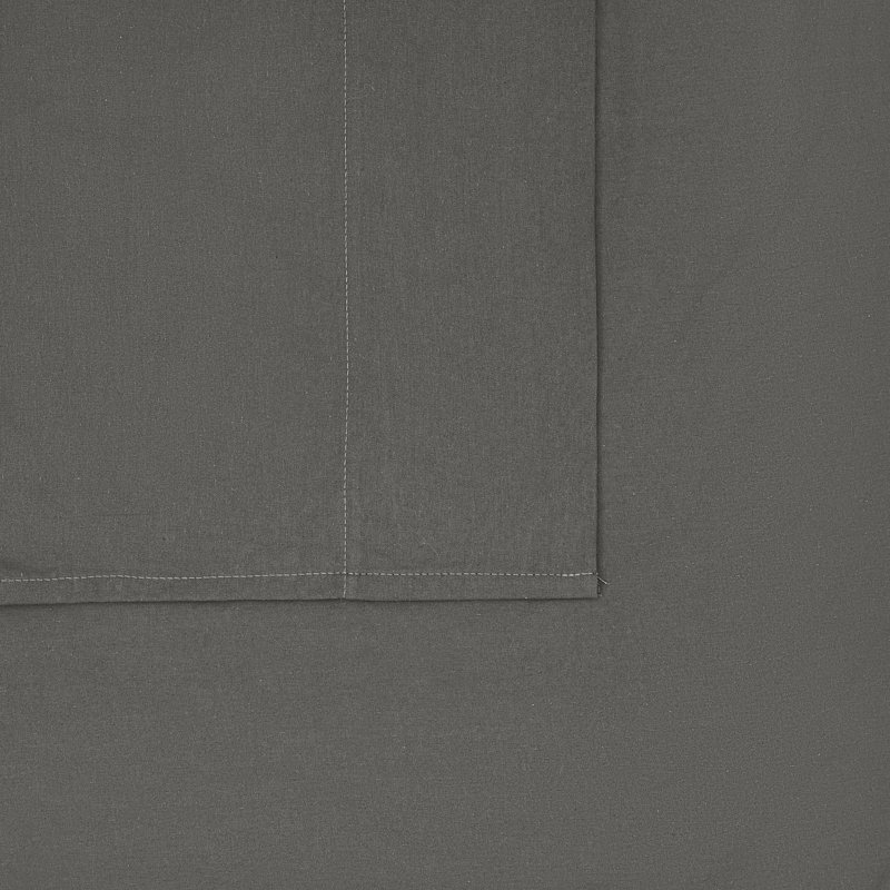 Brooklyn Loom Essential Cotton Sheet Set, Gray, Twin XL Sheet Set with 1 Pillowcases