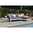 Elle Decor Paloma Outdoor Metal Patio Sectional Sofa with Chaise, Deep Seat Cushions, and Weather-Resistant Fabric