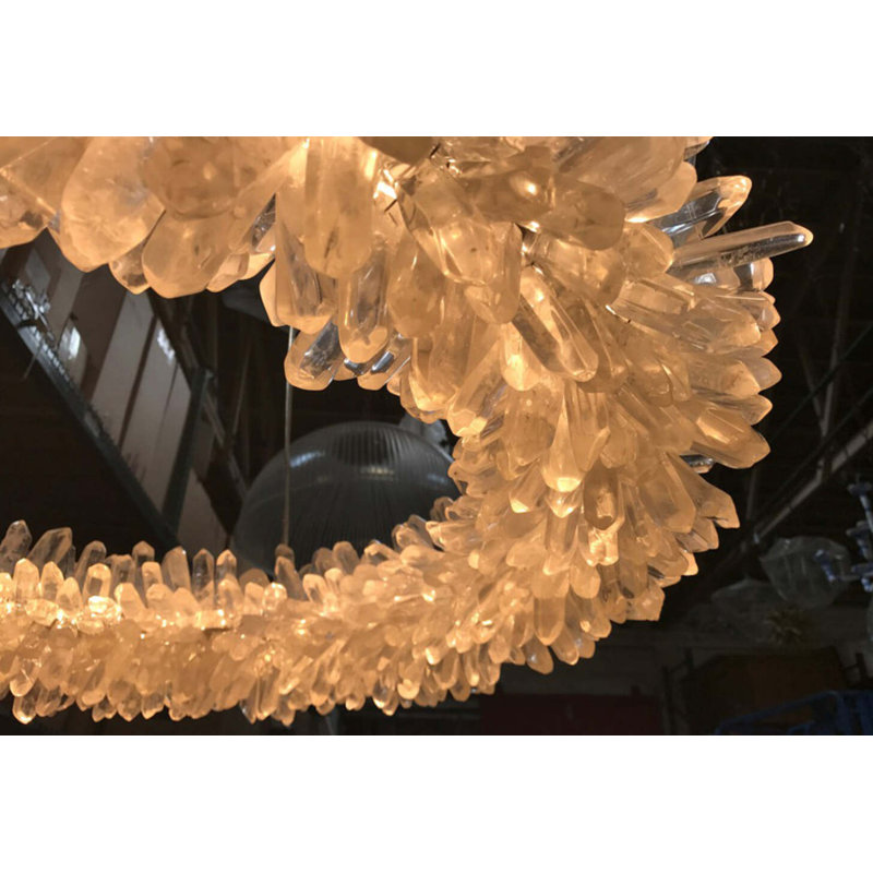 Lustre Roxi, Nickel poli, H 7,13 po x l 36 po x P 36 po