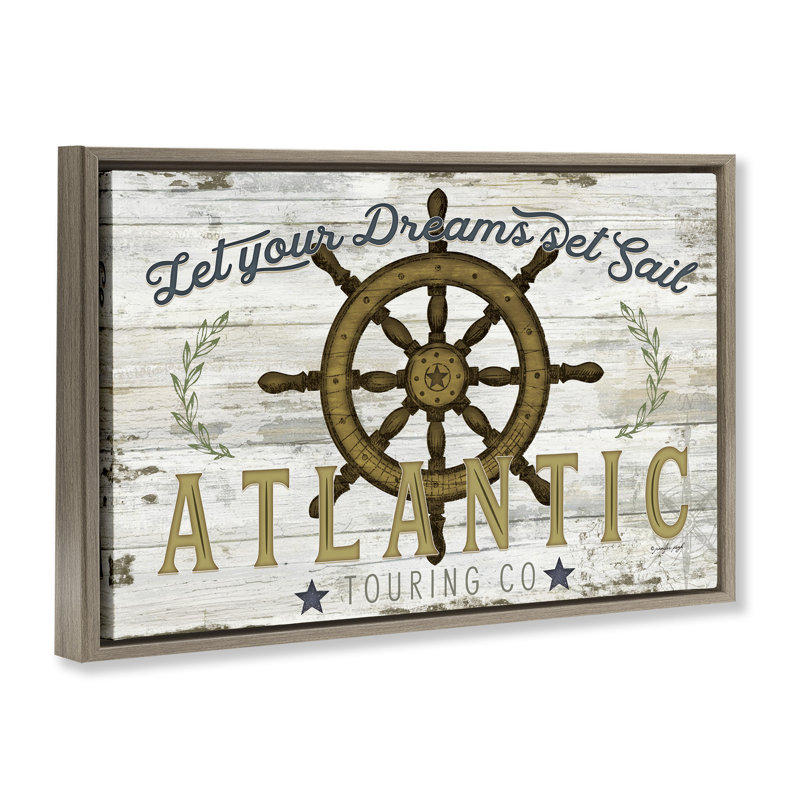 «Let Your Dreams Set Sail Floater», art mural sur toile, design par Jennifer Pugh, H 17 po x l 25 po