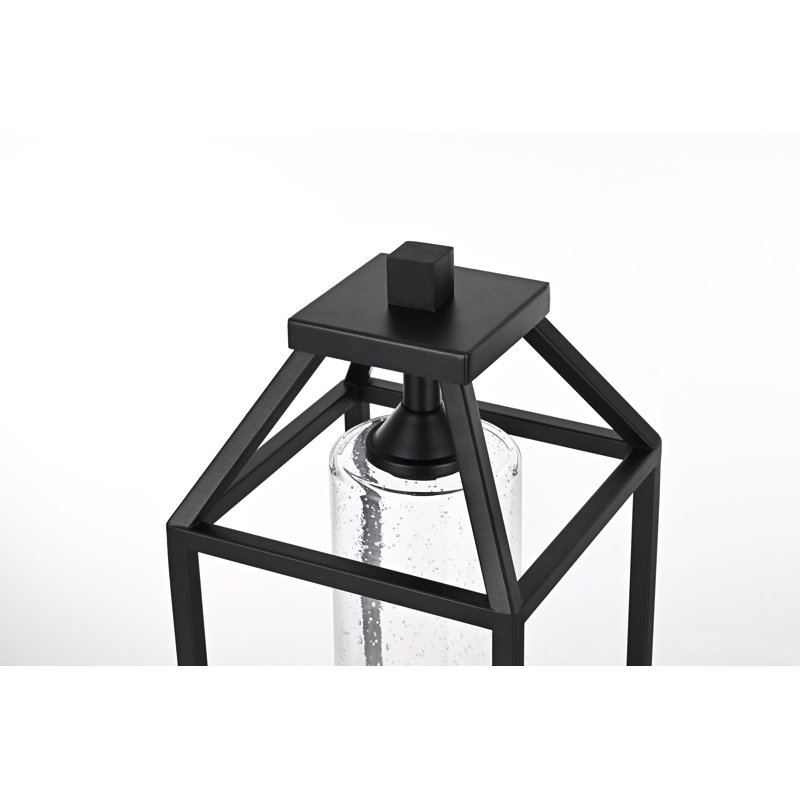 Lampadaire extérieur noir Amary de 21 pouces