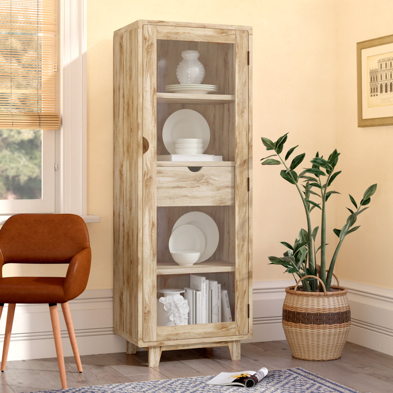 Paquette Display Cabinet, Natural