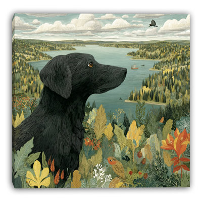 «Black Dog Lake View», art mural sur toile tendue