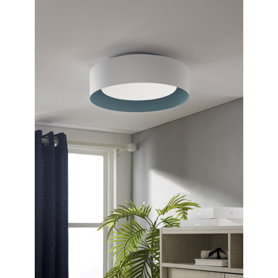 Carruthers 15.75" W Integrated LED Metal Drum Flush Mount