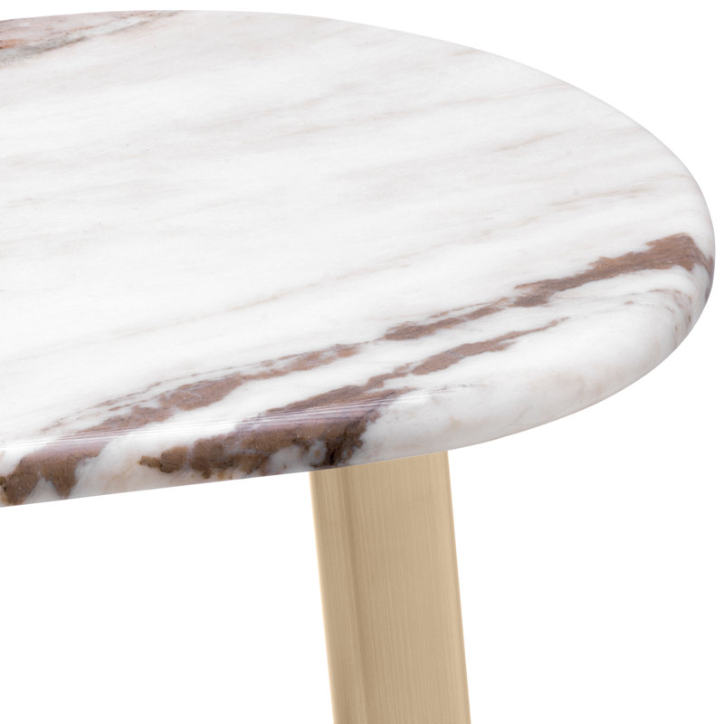 Oyo Marble End Table, White