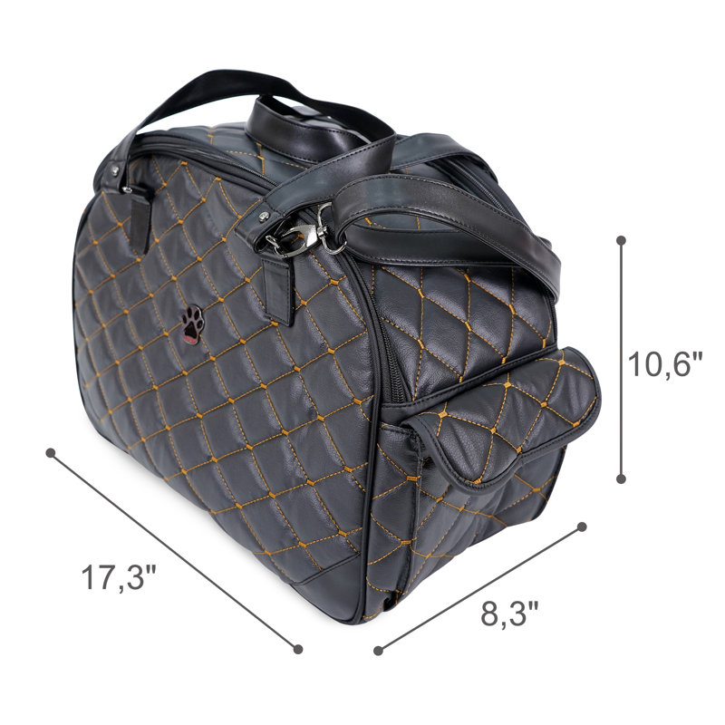 Sac de transport pour animaux Trina, Petit (H 17,3 po x l 10,6 po x P 8,3 po), Noir