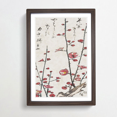 Red Blossom Plum Tree by Utagawa Hiroshige - Picture Frame Painting Print