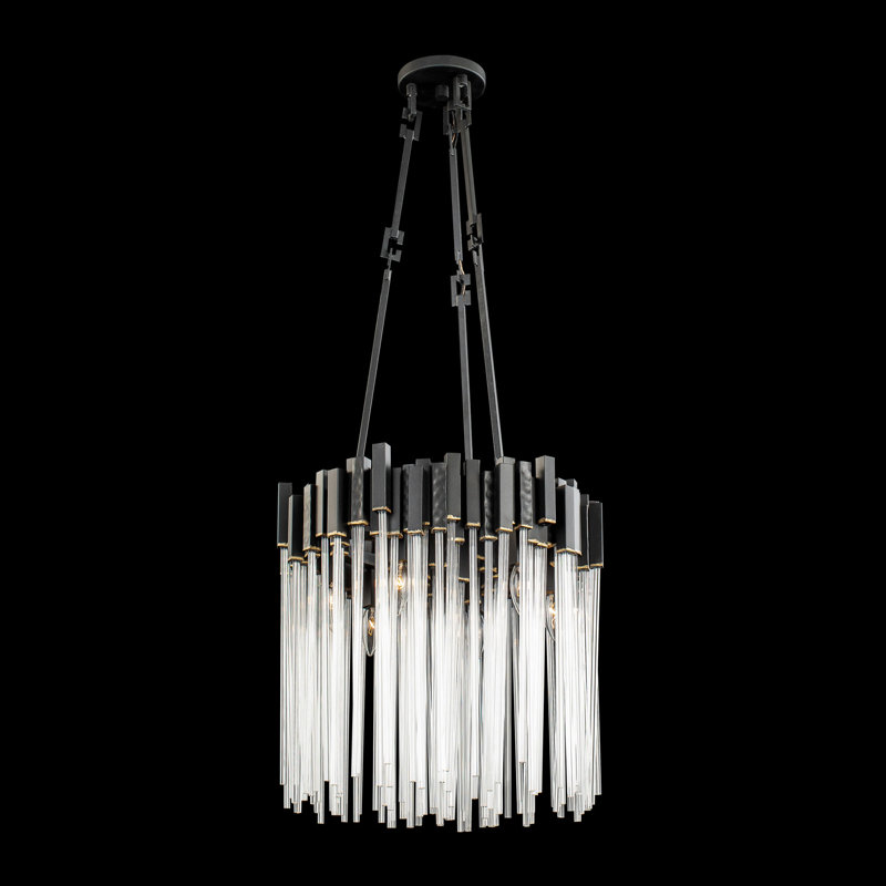 Matrix Pendant - 18.5"D x 18.5"W x 29"H - Matte Black/French Gold, Matte Black/French Gold