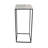 Plant Stand Table Set Of 3, Black Metal, Square White Marble Top
