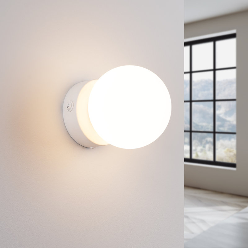 Yoli Steel Flush Mounted Sconce, White