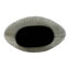 Vase ovale en aluminium ciselé en aluminium avec surface texturée verticale, centre de table décoratif léger et durable pour les intérieurs modernes.