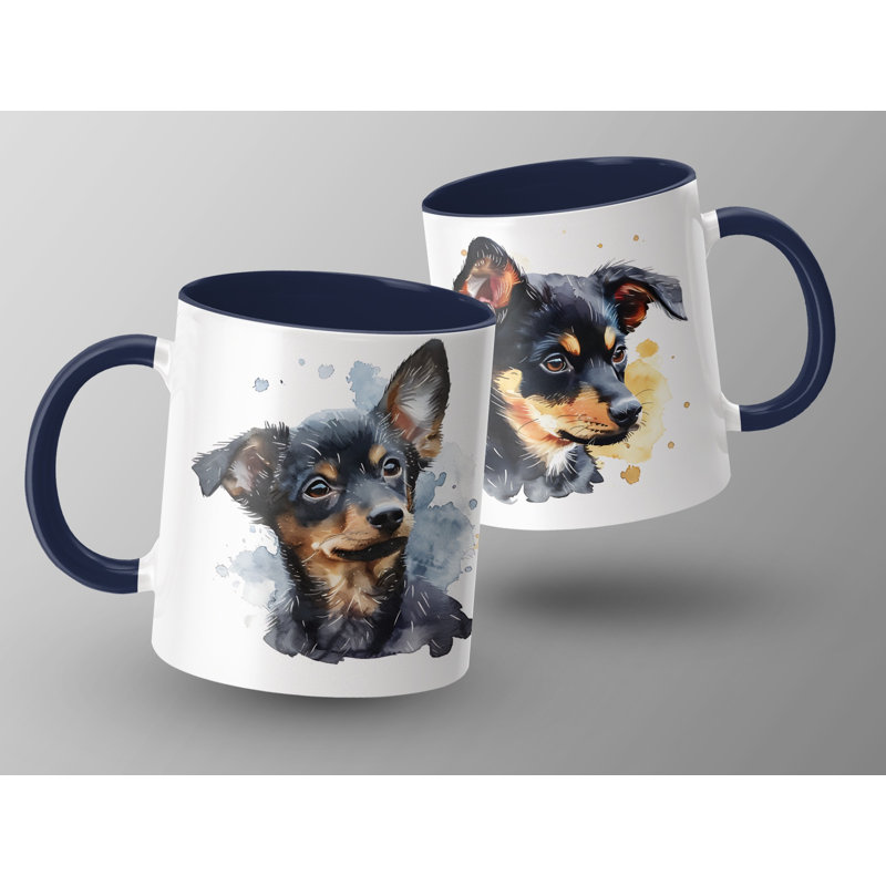 Ceramic Coffee Mug, 4, Navy
