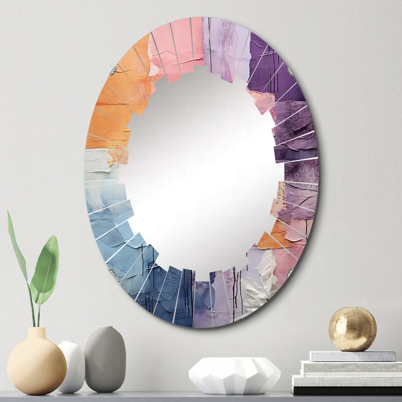 Kimolo - Miroir mural moderne ovale, 30 po x 20 po