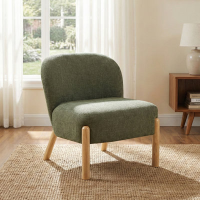 Alarick Soft Touch Fabric Accent Chair