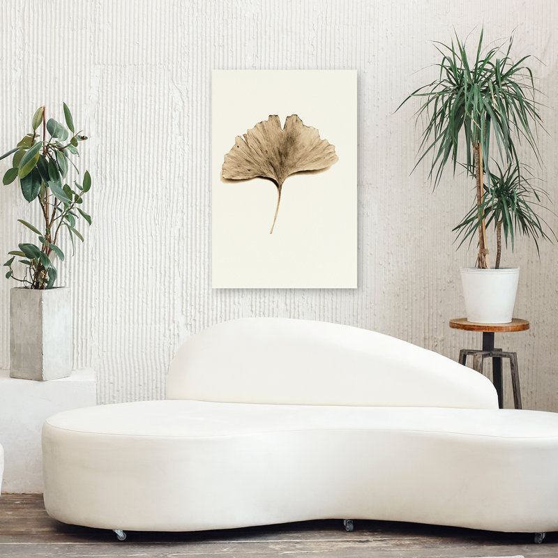 Feuille de ginkgo - art floral et nature morte avec feuilles botaniques, H 36 po x l 24 po