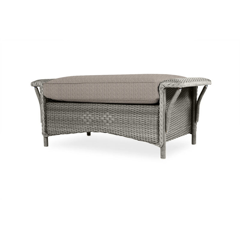 Nantucket Outdoor Ottoman, Callen Driftwood, Pewter