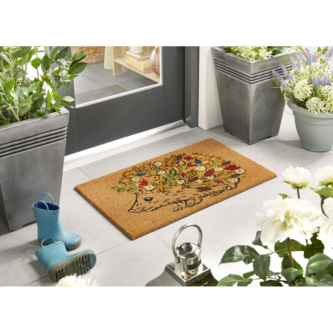 My Mat Floral Hedgehog Doormat 45x75cm - Image 2