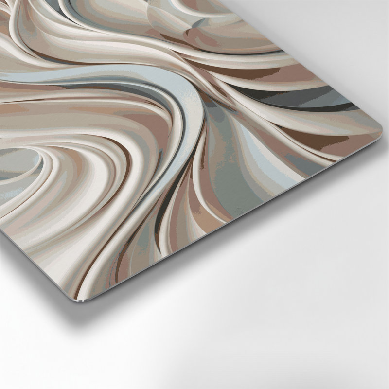 «Biomorphic Abstraction 34», art mural en métal gris, H 11 po x l 14 po