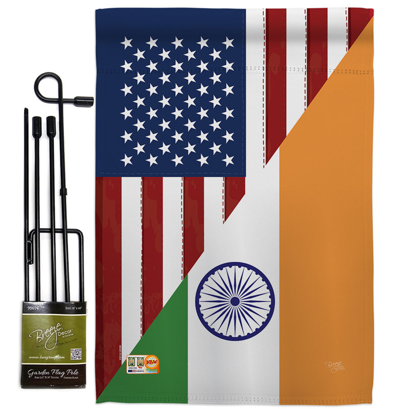 18,5 x 13 po american inde amitié en polyester à 2 côtés. ensemble de drapeau