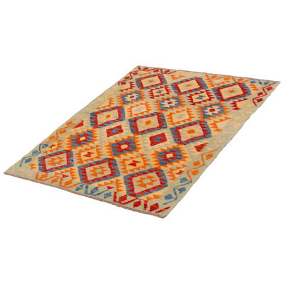 One-of-a-Kind 4' X 5'7" New Age Wool Area Rug in Light Green