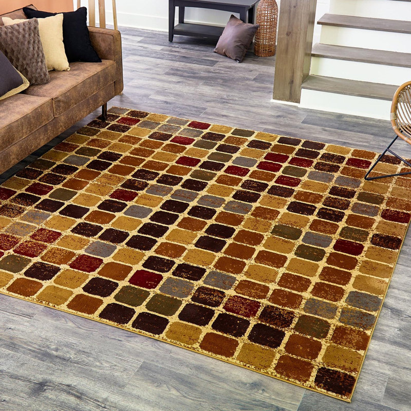 Cafe Geometric Indoor Rug, Square 7'10"