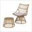 Charming Faux Rattan Chair And Side Table Set For Relaxation And Style