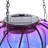 Set of 3 Solar Lighted Hand-Blown Glass Hanging Luminaries – Vibrant 5.9-Inch Jewel-Toned Outdoor Garden Lanterns