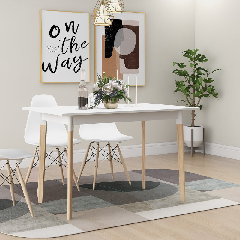 Erald Solid Wood Base Dining Table