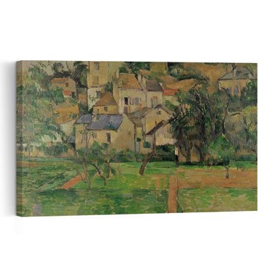 " The Hermitage At Pontoise, 1884 Impressionist Abstract Contemporary Tree Architecture Wall Art Print " by Paul Cezanne Print