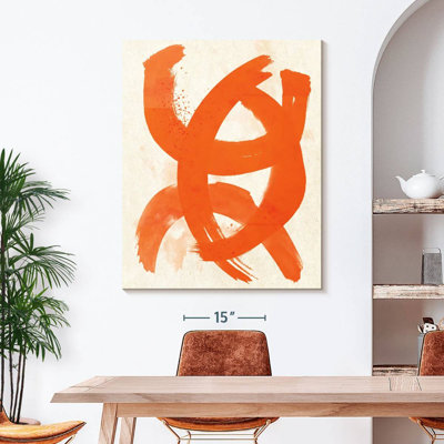 «Burnt Orange Abstract», reproduction sur toile tendue