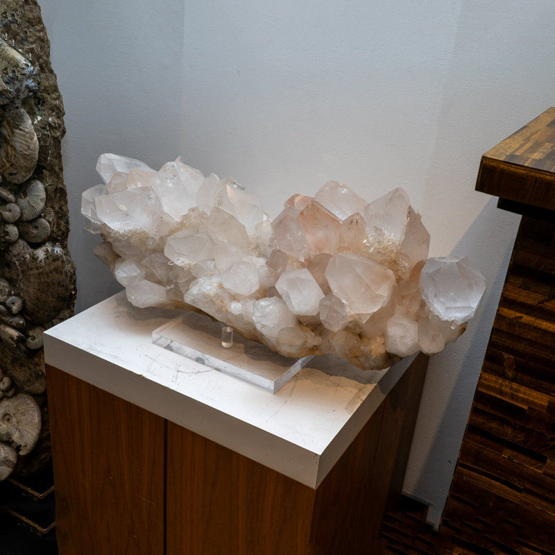 Genuine Huge Clear Quartz Crystal Cluster Point From Brazil