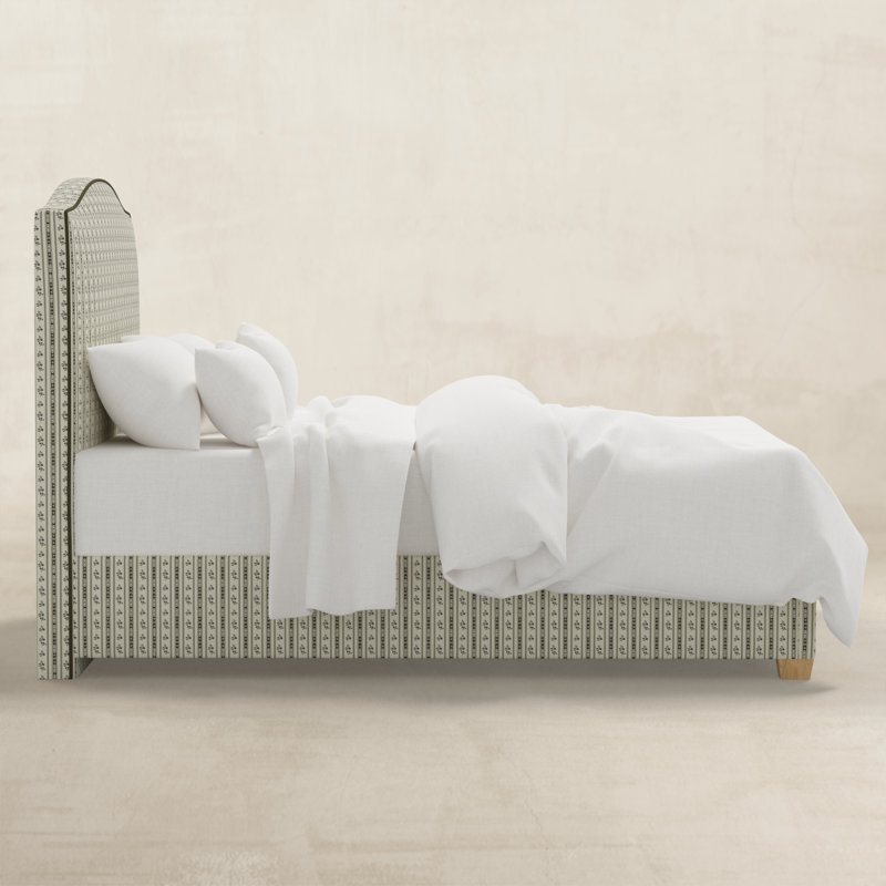 Upholstered Bed, Queen, Olive 