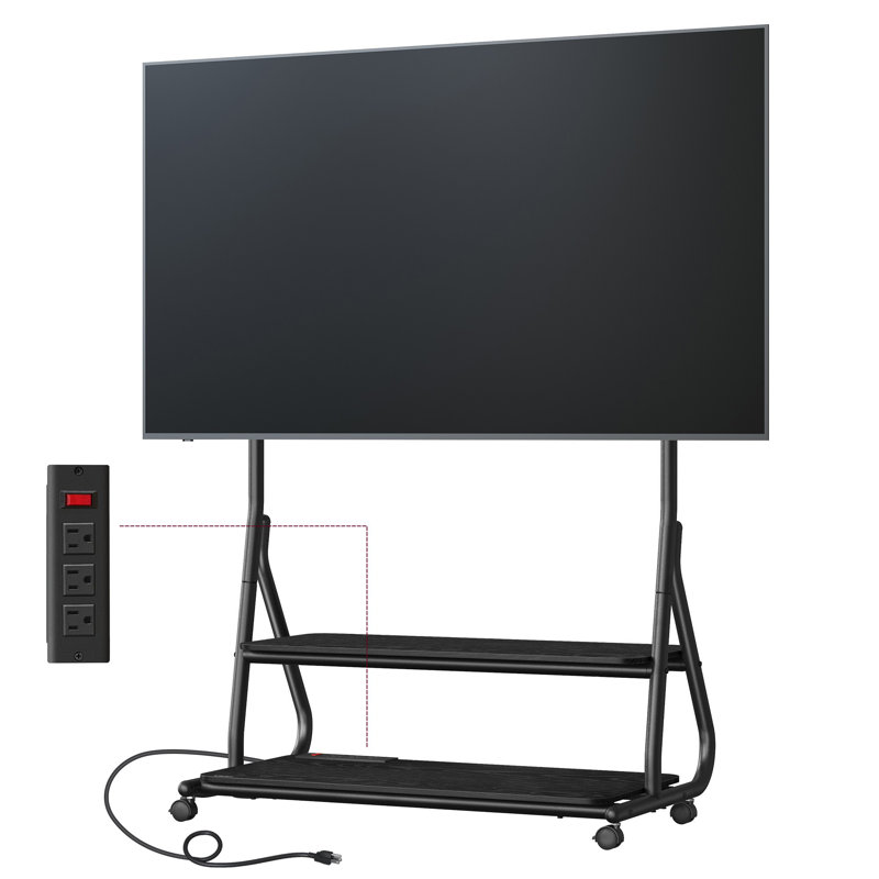 Rolling Tv Cart With Power Outlets