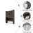 Bathroom Wall Cabinet With Doors,Adjustable Shelf,Towel Bar And Paper Holder, Over The Toilet Storage Cabinet-687111086