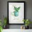 Basilic en pot - Peinture sur toile encadrée-1869211113-1869211112